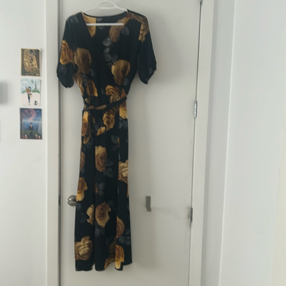 Flower Maxi dress with two slits